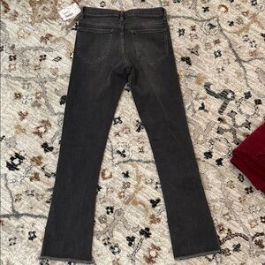 Free People Charcoal Straight Leg Jeans